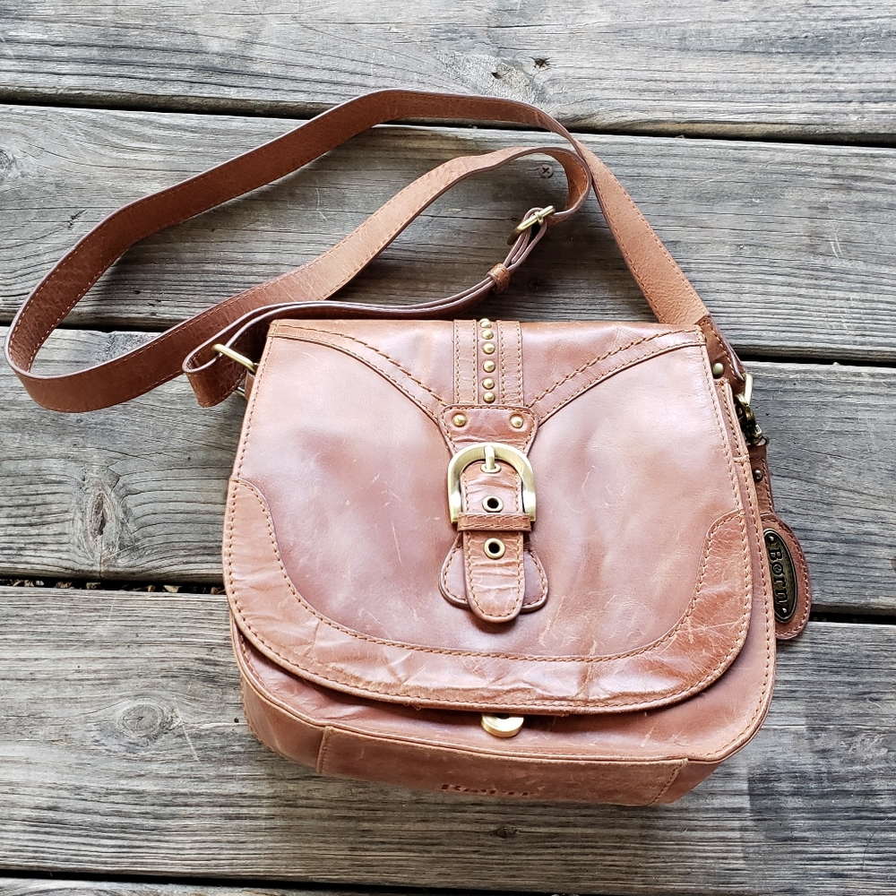 Born Brown Leather Crossbody Bag